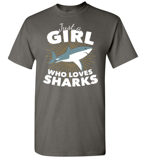 Just A Girl Who Loves Sharks Gildan Youth