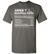 Aries Nutrition Facts Gildan Youth