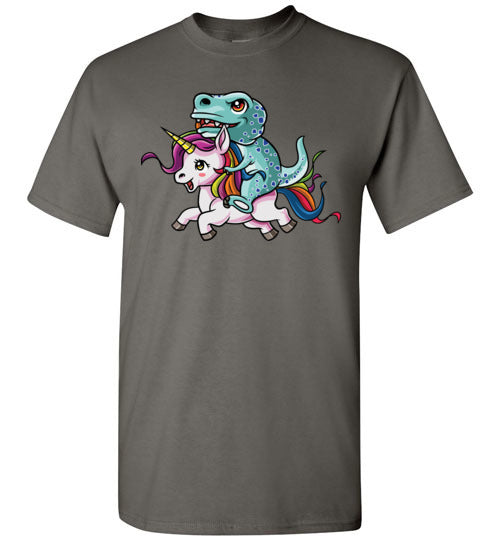 T-Rex Riding Unicorn Gildan Youth