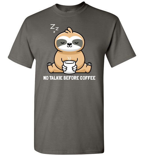 Sloth No Talkie Before Coffee Gildan Youth