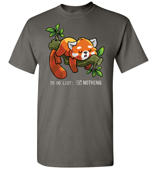 Red Panda To Do List Nothing Youth Shirt