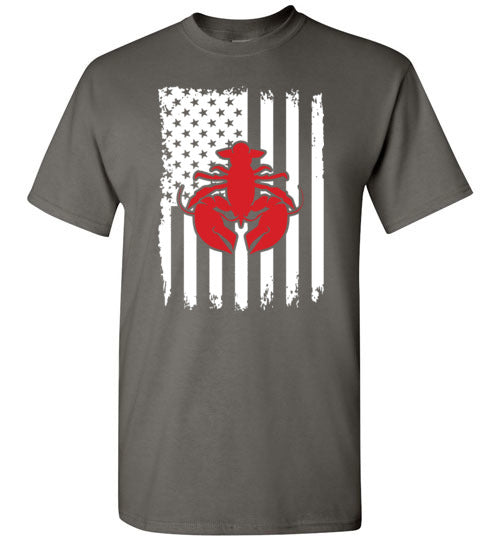 Crawfish American Flag Gildan Youth