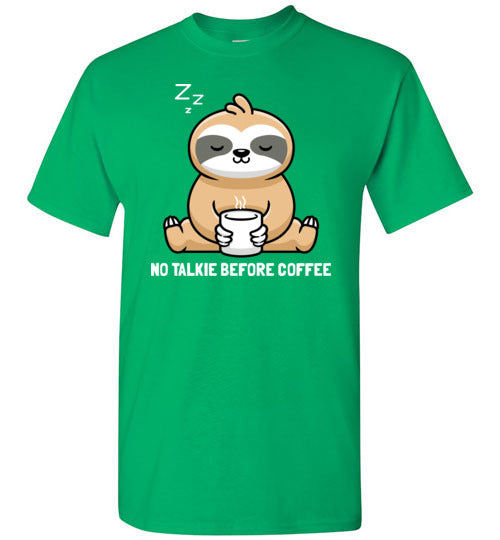Sloth No Talkie Before Coffee Gildan Youth