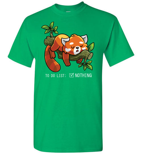 Red Panda To Do List Nothing Youth Shirt