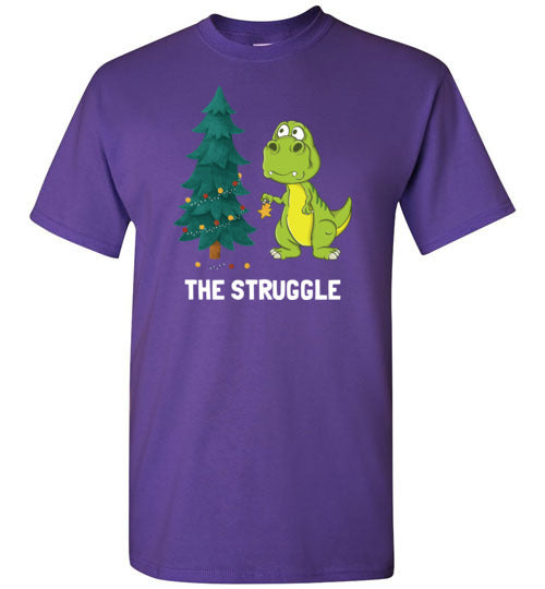 Dinosaur T-Rex Christmas Struggle Gildan Youth