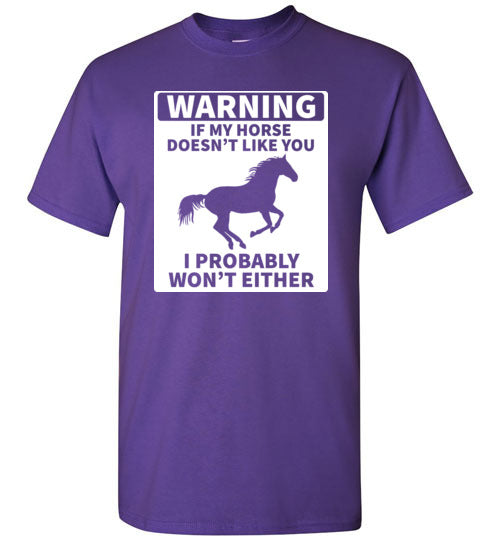 Horse Warning Gildan Youth