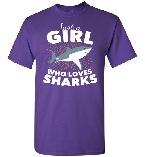 Just A Girl Who Loves Sharks Gildan Youth