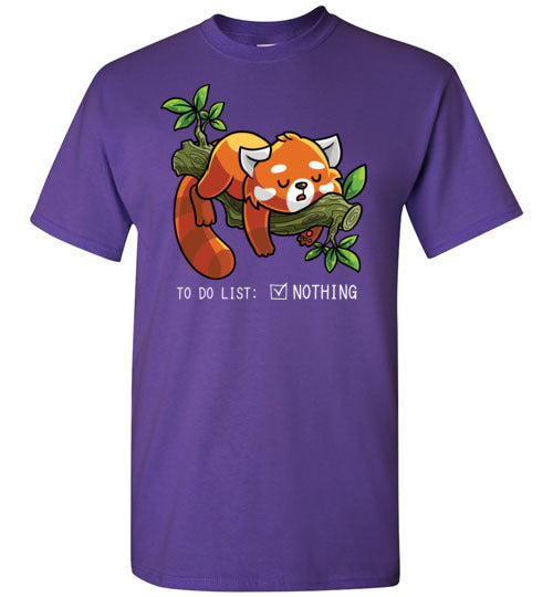 Red Panda To Do List Nothing Youth Shirt