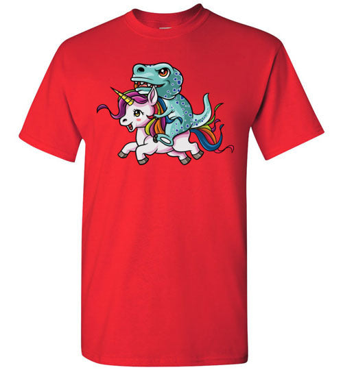 T-Rex Riding Unicorn Gildan Youth