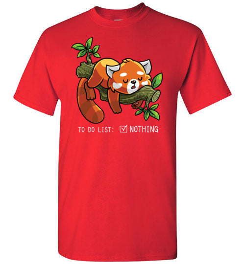 Red Panda To Do List Nothing Youth Shirt