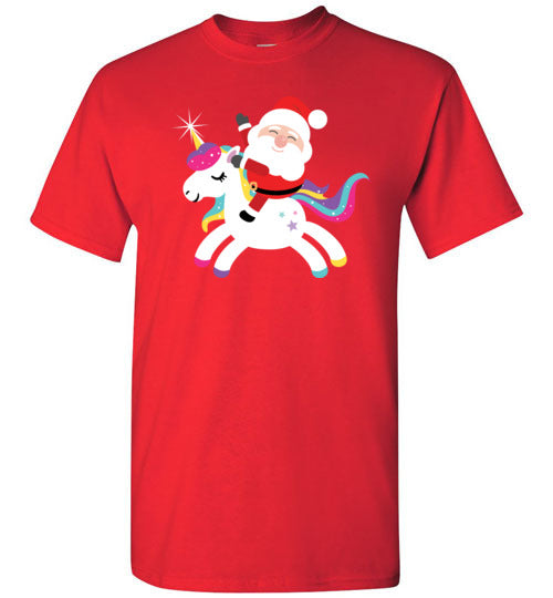 Santa Riding Unicorn Gildan Youth