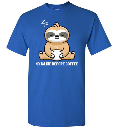 Sloth No Talkie Before Coffee Gildan Youth