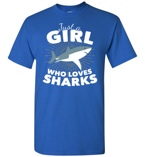 Just A Girl Who Loves Sharks Gildan Youth
