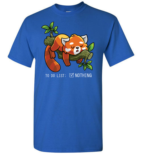 Red Panda To Do List Nothing Youth Shirt