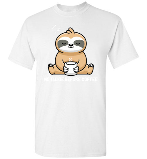 Sloth No Talkie Before Coffee Gildan Youth