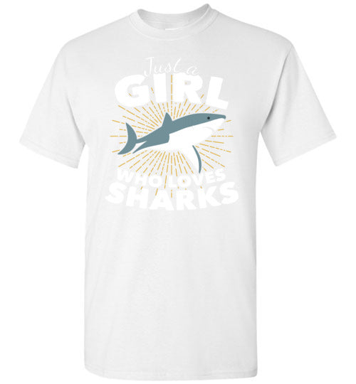 Just A Girl Who Loves Sharks Gildan Youth