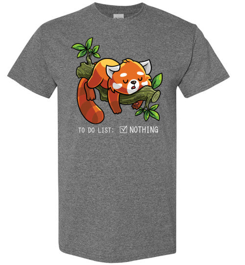 Red Panda To Do List Nothing Youth Shirt