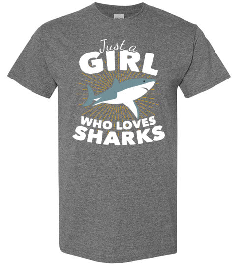 Just A Girl Who Loves Sharks Gildan Youth