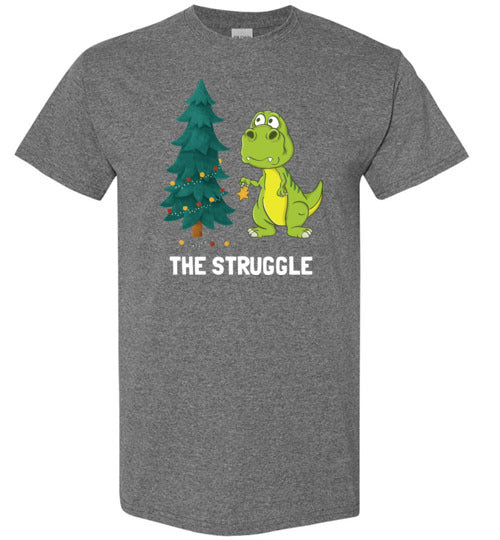Dinosaur T-Rex Christmas Struggle Gildan Youth
