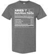 Aries Nutrition Facts Gildan Youth
