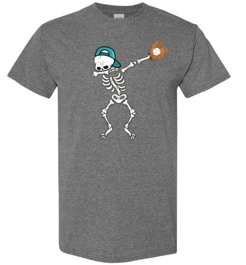 Baseball Dabbing Skeleton Youth Shirts