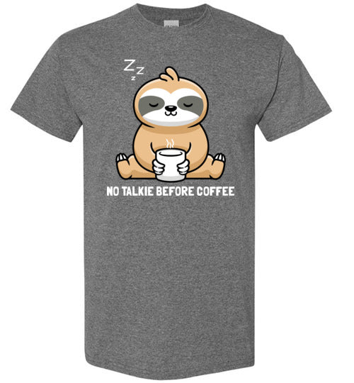 Sloth No Talkie Before Coffee Gildan Youth