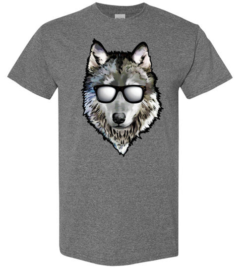 Wolf Wearing Sunglasses Gildan Youth