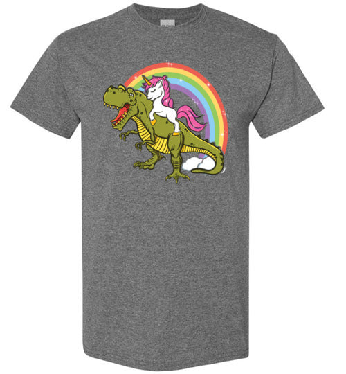 Unicorn Riding T-Rex Gildan Youth