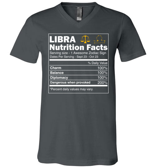 Zodiac Libra Nutrition Facts V-Neck