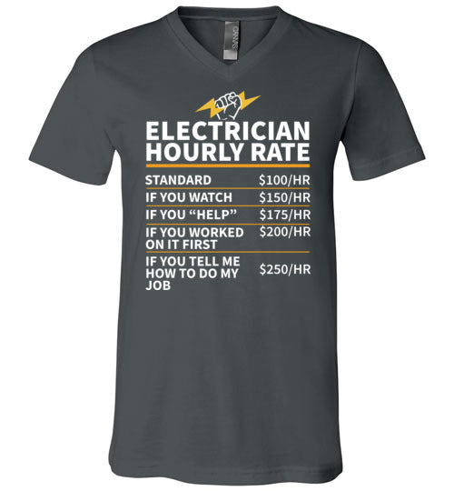 Electrician Hourly Rate V-Neck