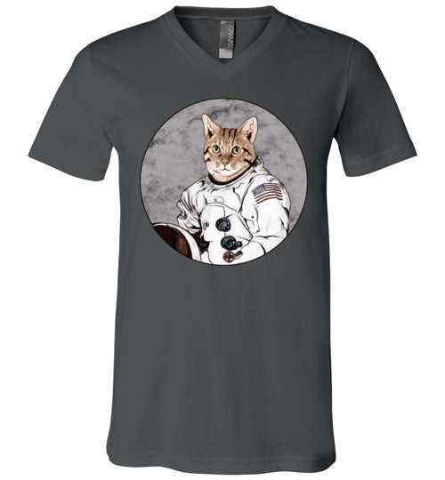 Cat Astronaut V-Neck