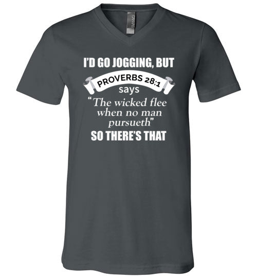 Christian Jogging But Proverbs V-Neck