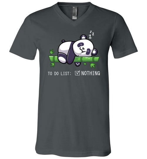 Panda To Do List Nothing V-Neck
