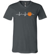 Basketball Heartbeat V-Neck