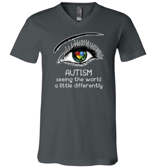 Autism Seeing The World A Little Differently V-Neck
