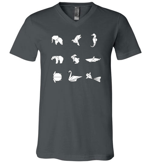 Origami Animals V-Neck