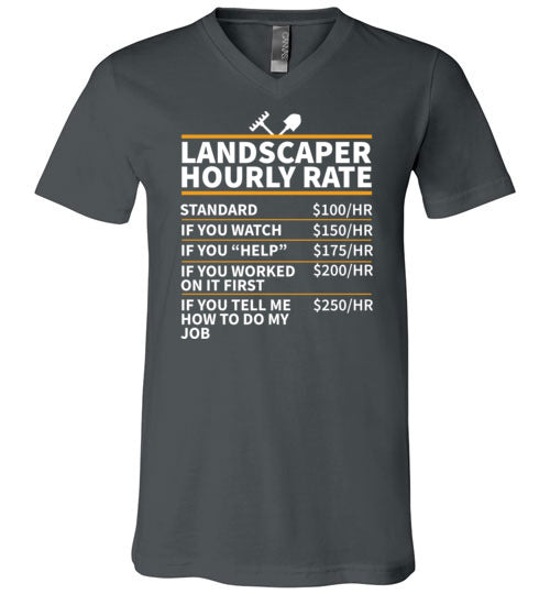 Landscaper Hourly Rate V-Neck