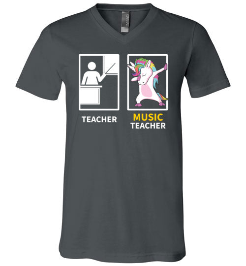 Dabbing Music Teacher V-Neck