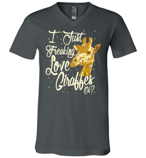 Freaking Love Giraffes V-Neck