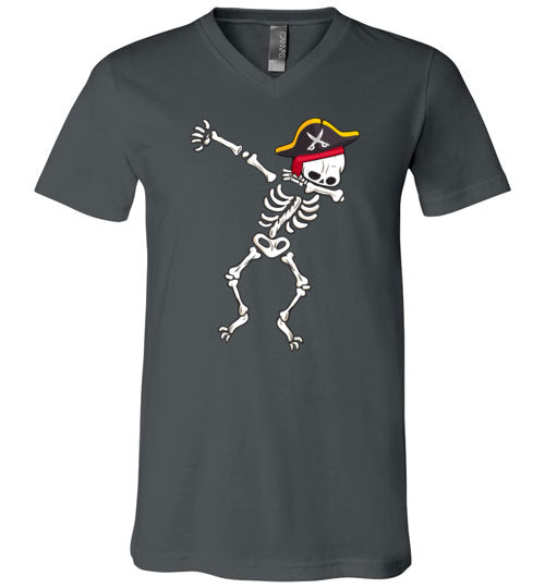 Pirate Dabbing Skeleton V-Neck