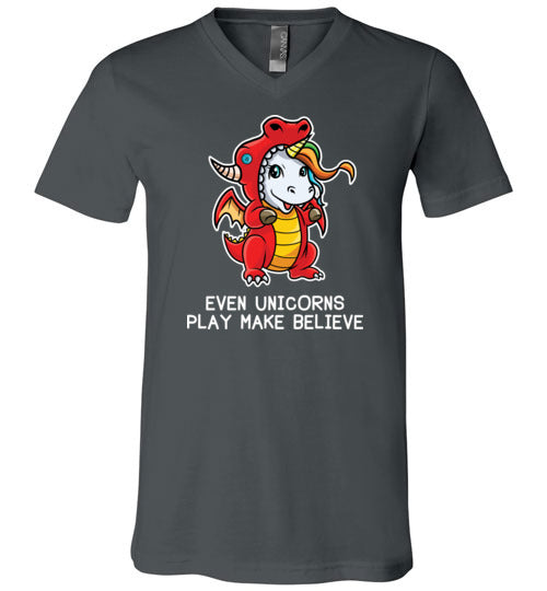 Even Unicorns Play Make Believe V-Neck