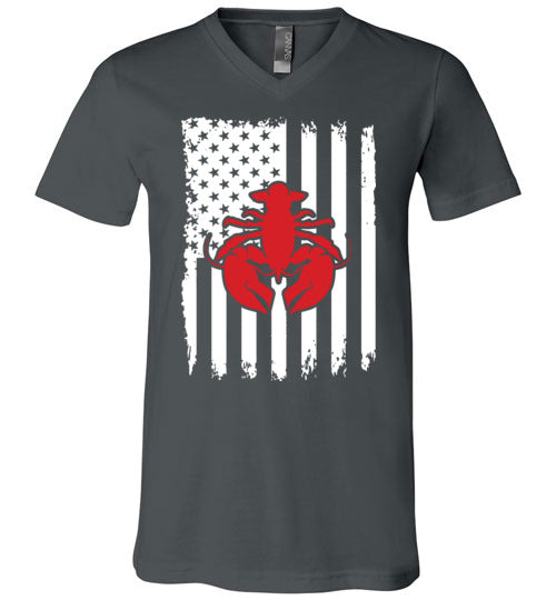 Crawfish American Flag V-Neck