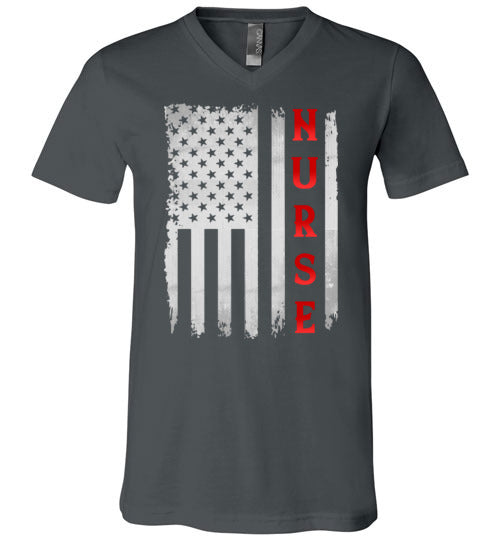 Nurse American Flag V-Neck