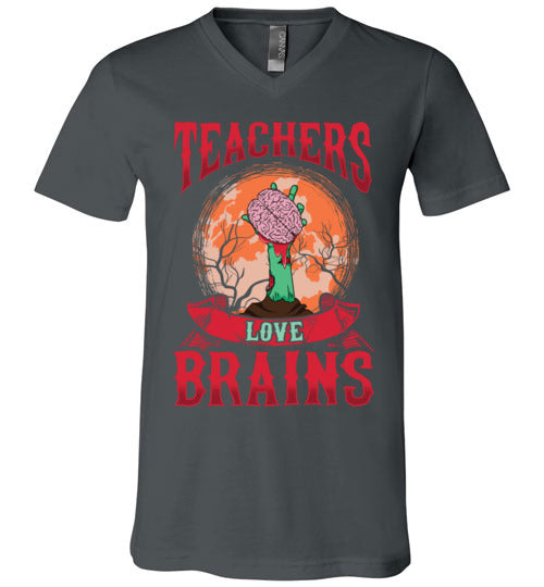 Teachers Love Brains V-Neck