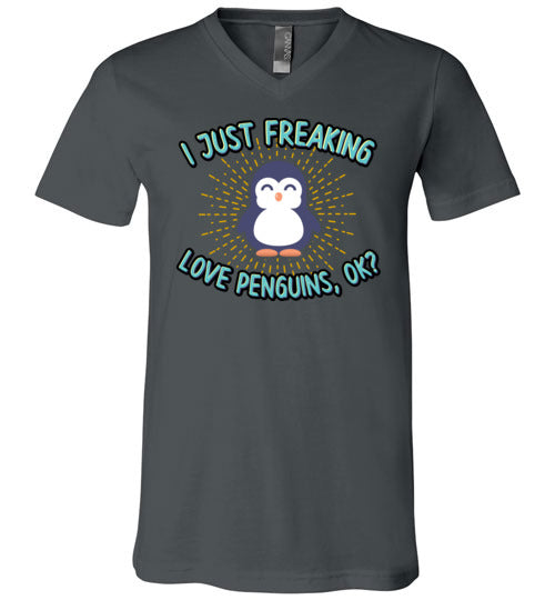 Freaking Love Penguins V-Neck