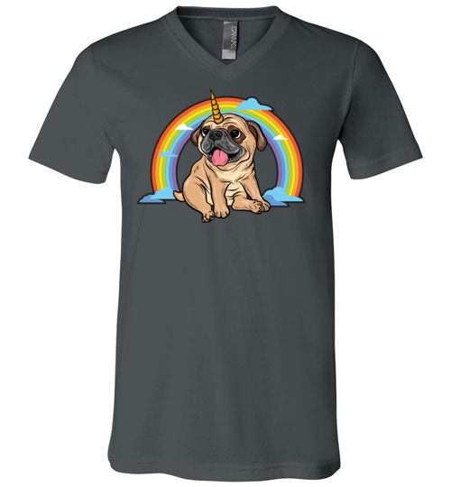 Pug Unicorn V-Neck