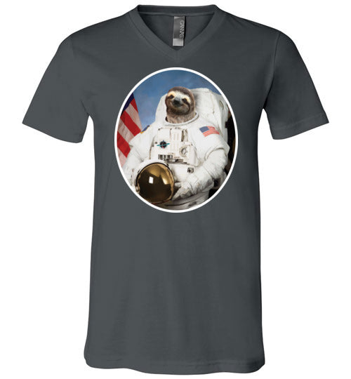 Sloth Astronaut V-Neck