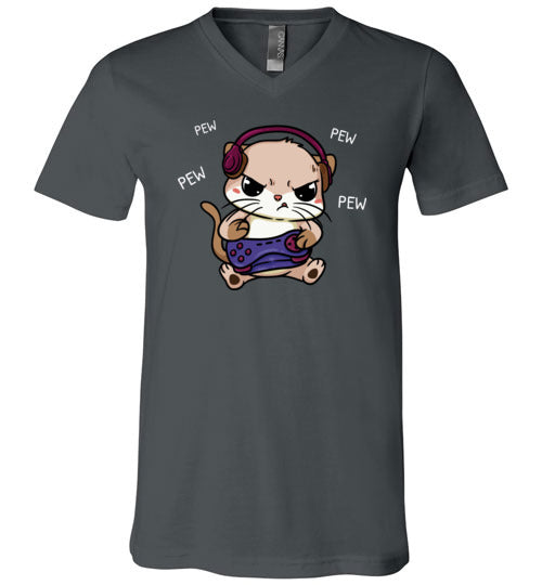 Gaming Kitty Cat V-Neck