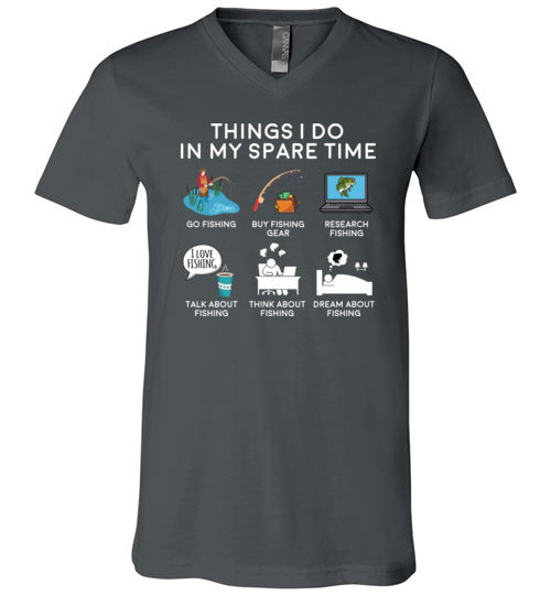 Things I Do In My Spare Time Fishing V-Neck