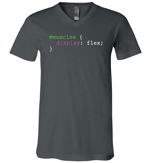 Muscles Coding Flex Gym CSS V-Neck